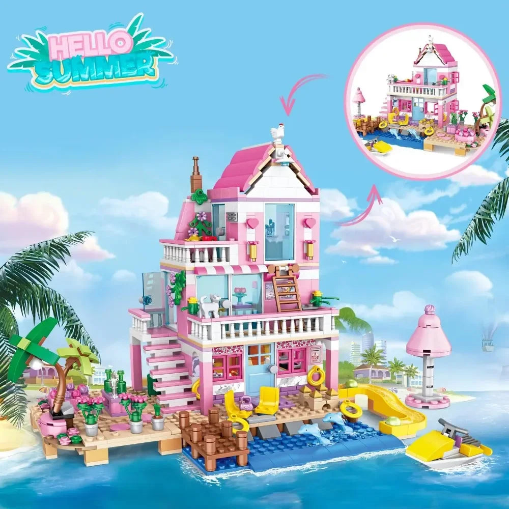 Friends City Tree House Summer Holiday Villa Castle For Kid