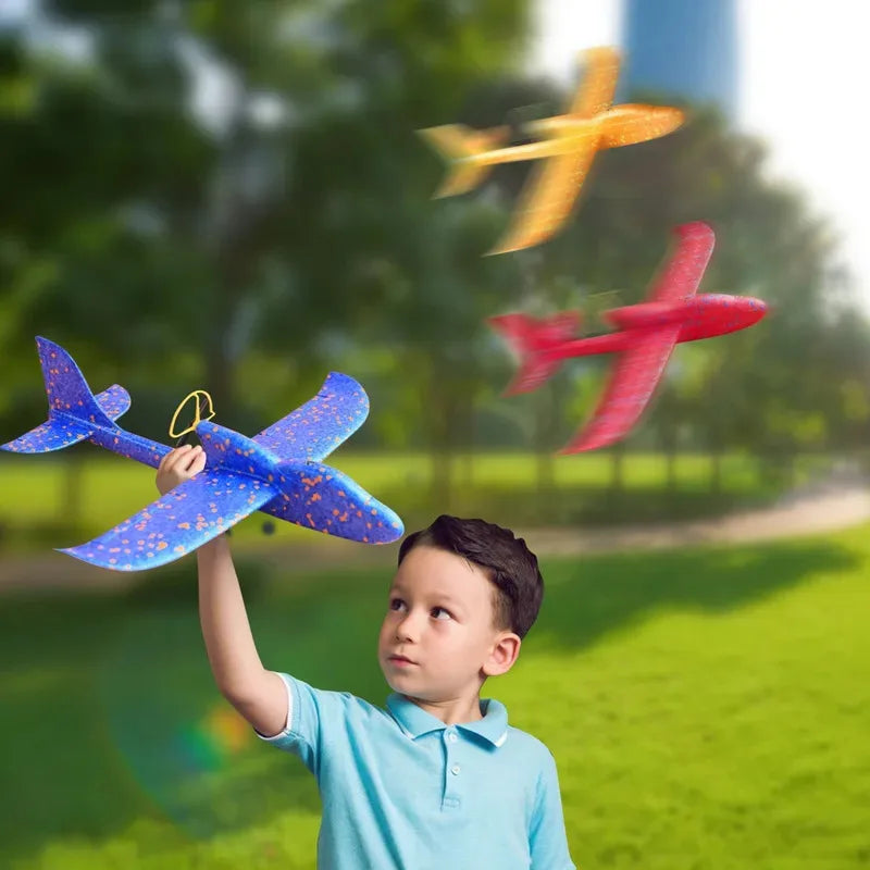 Electric Foam Plane Glider Hand Throw Airplane with LED Light