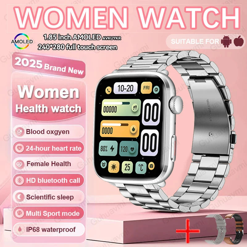 New Women Men AI Smart Diagnosis Watch HRV+PPG Blood Pressure