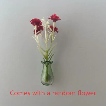 Magnetic Glass Vase Set - Mini Plant Pot Magnets for Refrigerator