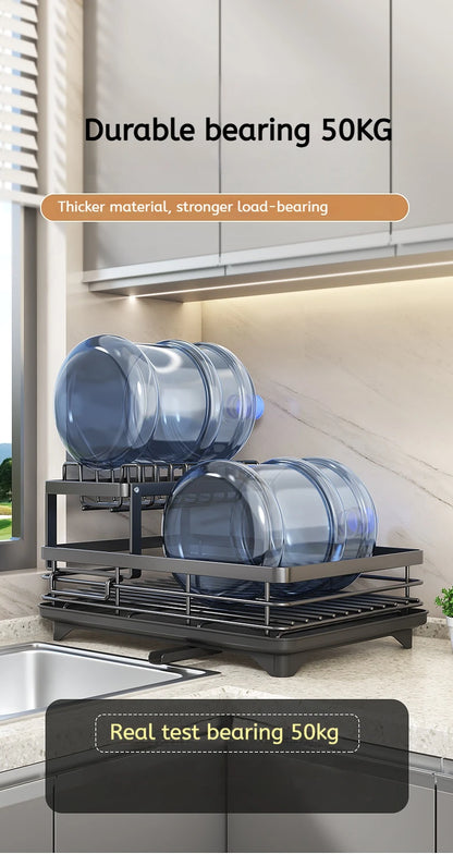 Stainless Steel Dish Drying Rack Adjustable Kitchen Plates