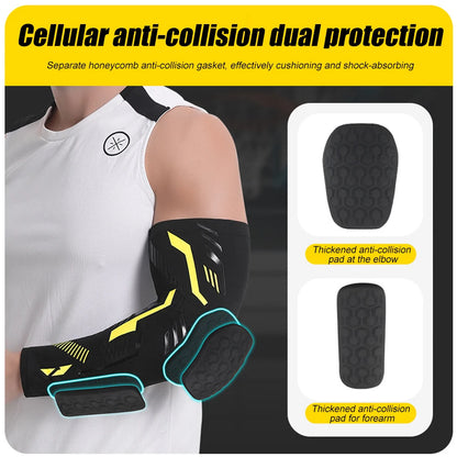 1 Pc Sports Padded Arm Sleeves Protective Compression Elbow Pad