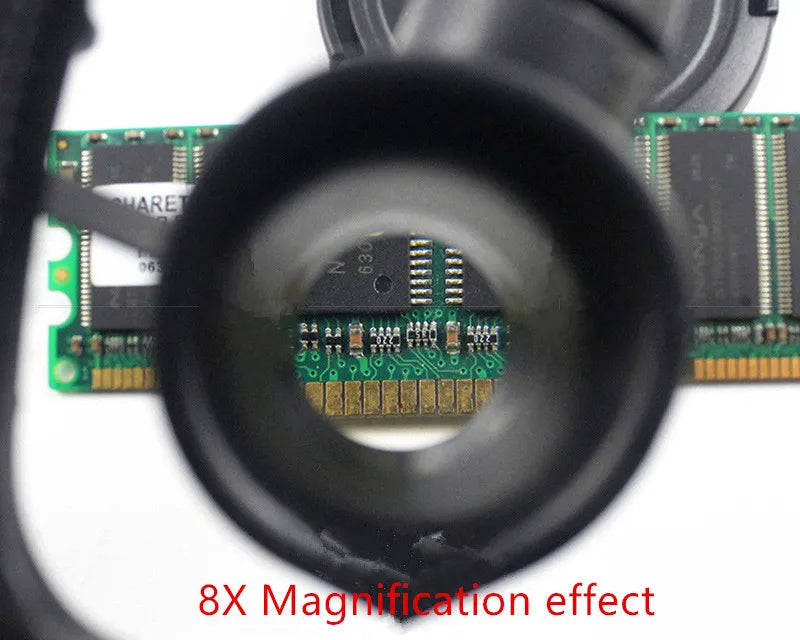 2XLED Watch Jeweler Repair Magnifier Head-Mounted