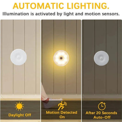 Motion Sensor Light Led USB NightLights Rechargeable Lamp
