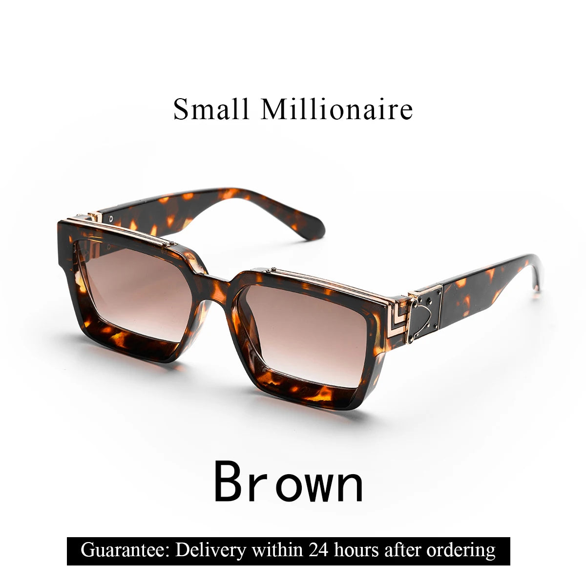 Retro Black Millionaire Shades Luxury Sunglasses