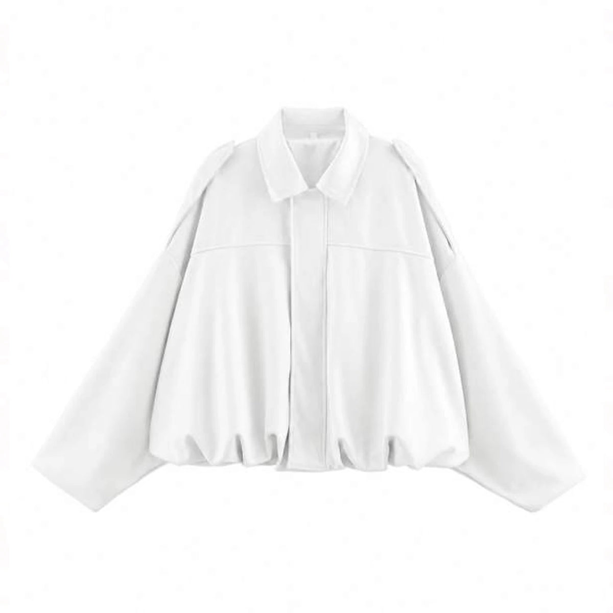 Women's Street Fashion Solid Coats Bat Sleeves Vintage Jackets