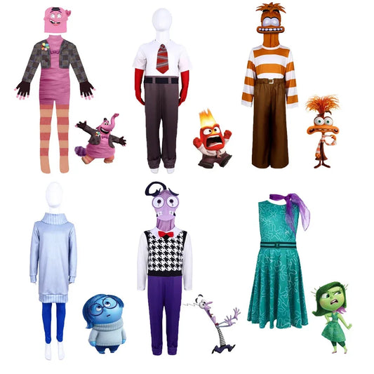Anime Movie Inside Out Joy Cospaly Costume Disgust