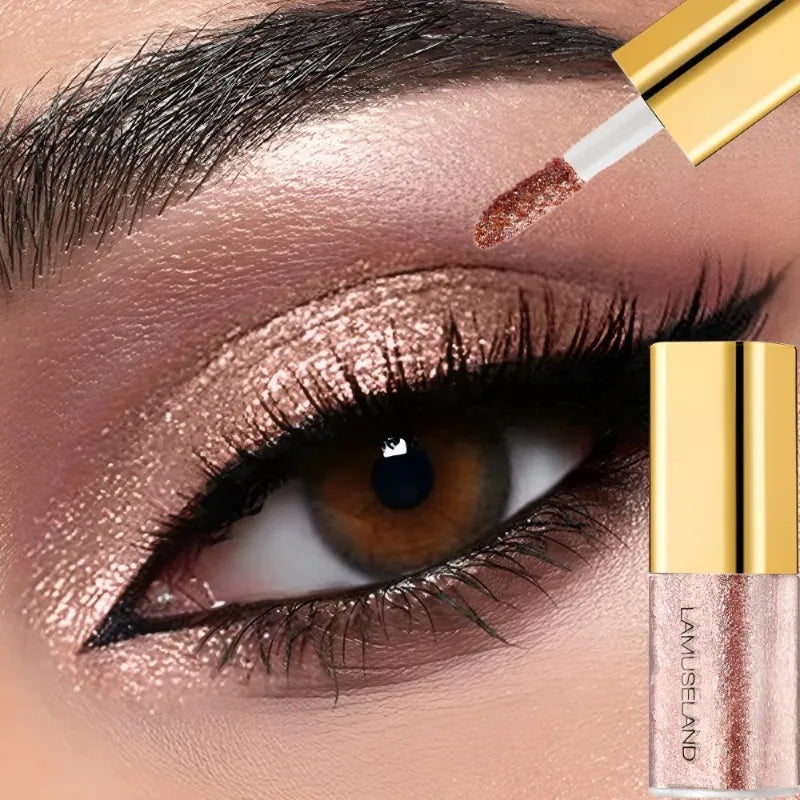Pearly Liquid Eyeshadow Natural Smokey Silver Shimmer