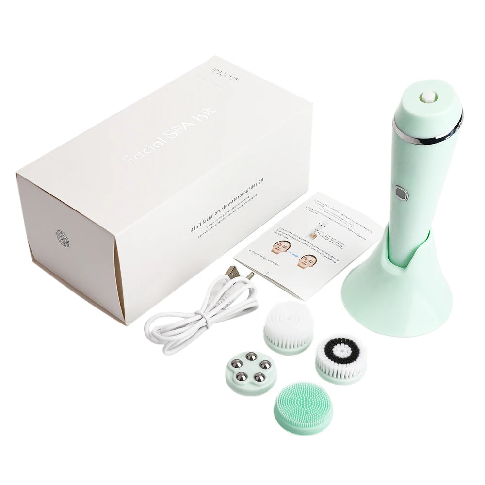 4 in 1 Electric Facial Cleansing Brush Sonic Skin Care