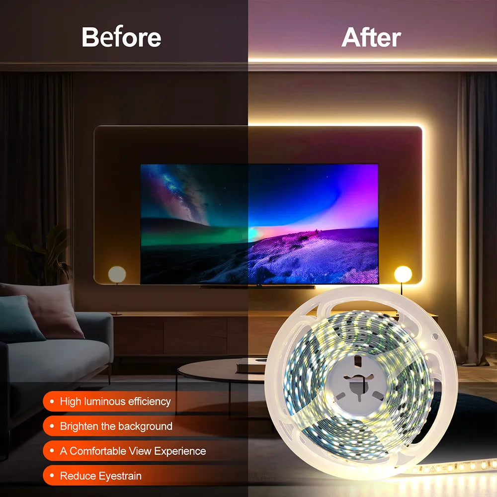 5m 10m 20m 50m LED Strip Light AC 220V 230V 240V IP55