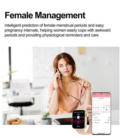 New Women Men AI Smart Diagnosis Watch HRV+PPG Blood Pressure