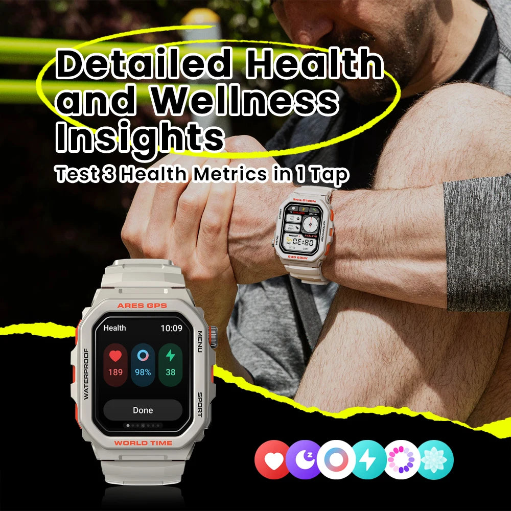 New Zeblaze Ares GPS Smart Watch Built-in Alexa & GPS