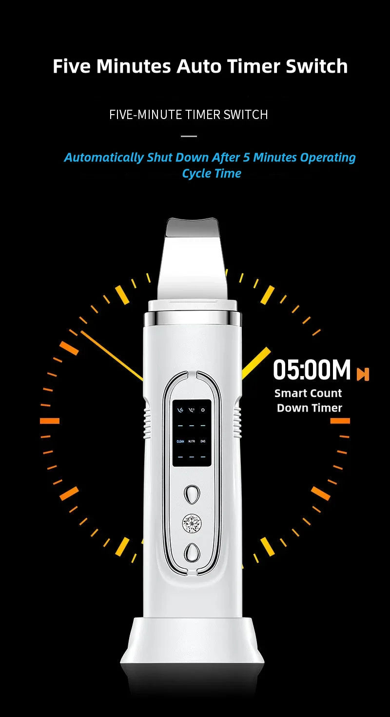 Ultrasonic Skin Scrubber Electric Facial Cleansing Pore