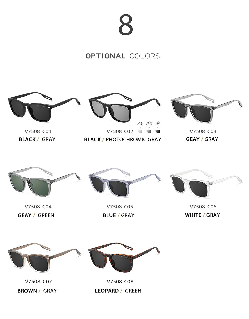 VEITHDIA Fashion Vintage Polarized Sunglasses for Men and Women