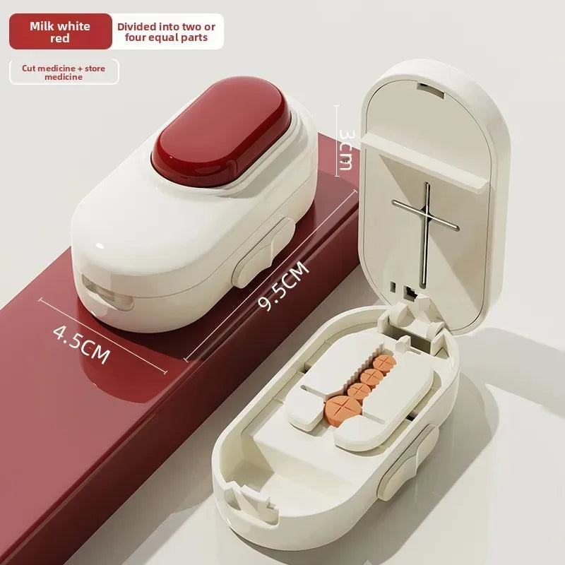 New Quartering Pill Cutter Storage Box Medicine