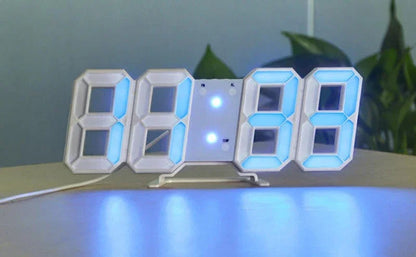 LED Digital Alarm Clock Wall Hanging With 3D Display