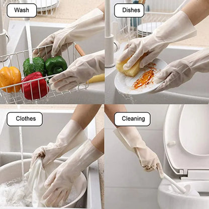 Waterproof Rubber Latex Housework Cleaning Gloves