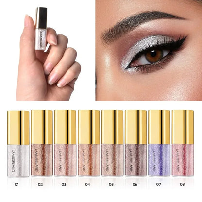 Pearly Liquid Eyeshadow Natural Smokey Silver Shimmer