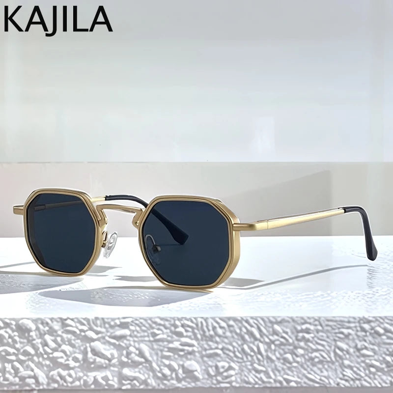 Small Frame Hexason Steampunk Sunglasses Men