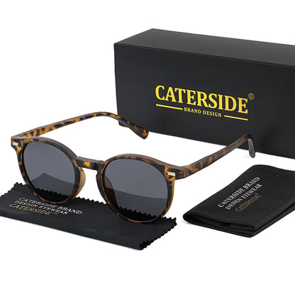 Retro Polarized Round Sunglasses Men TR90 / Acetate Vintage