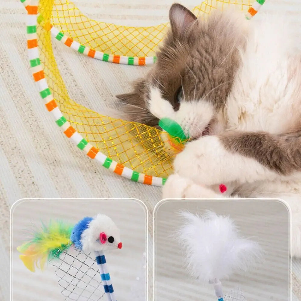 Creative Foldable Cat Coil Tunnel Toys Stretchable