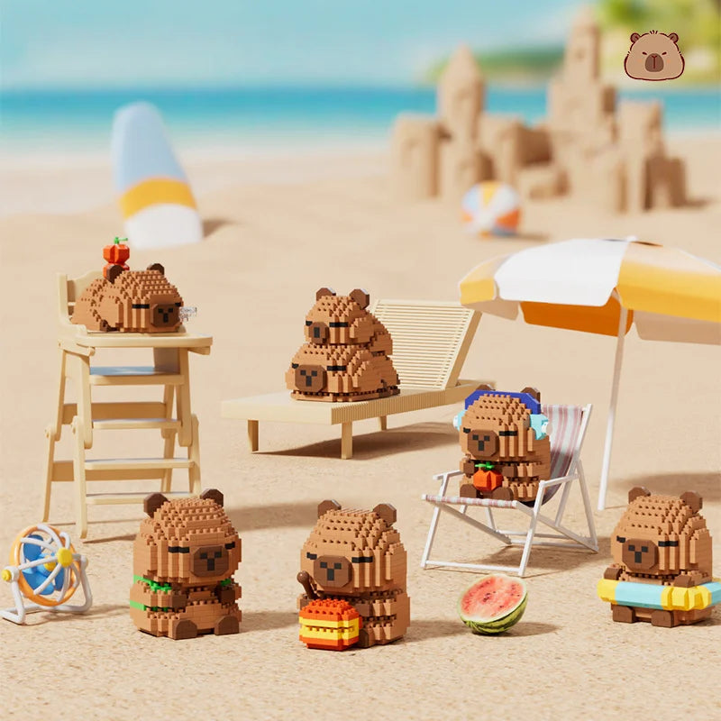 Cute doll Kapi Capybara Bala creative building blocks