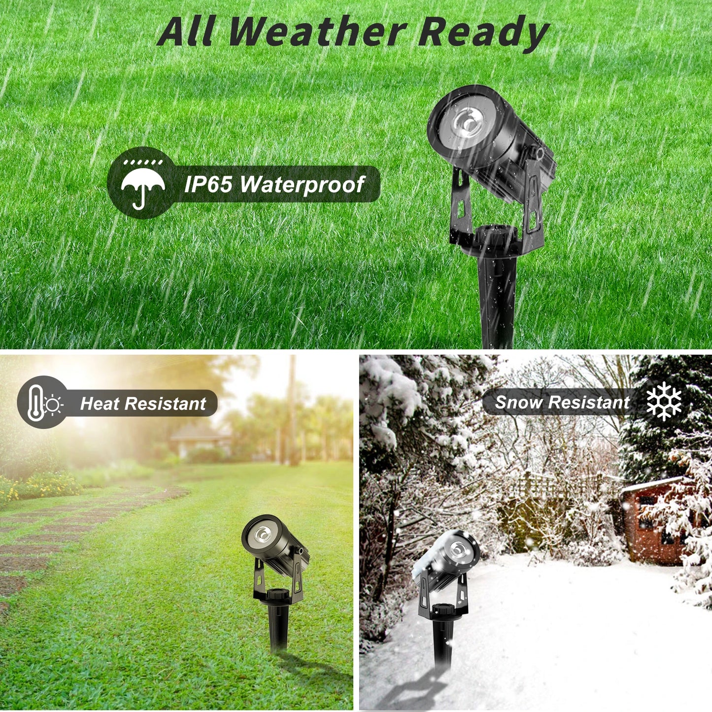 Solar Powered Spotlight IP65 Solar LED Light Outdoor