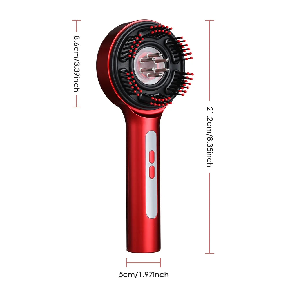 Electric Micro-current Massage Comb Red Light Hair Care