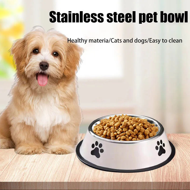 Stainless steel large capacity pet bowl dog food bowl