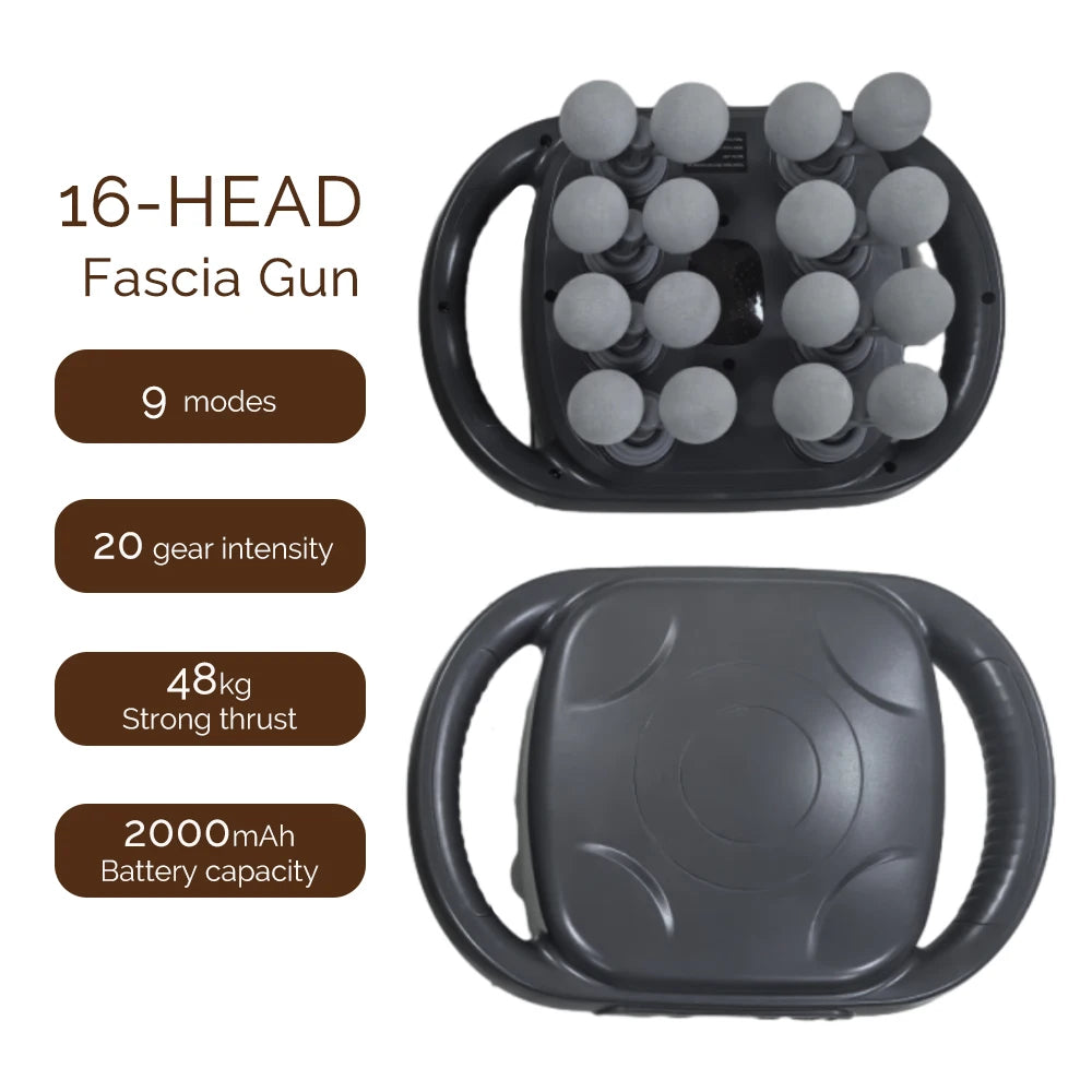 42-Heads Fascia Gun High-Frequency Vibration Body Massage