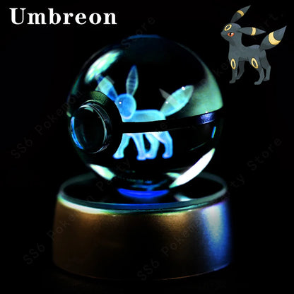 Pokemon Crystal Ball 3D Mewtwo Pikachu Gift