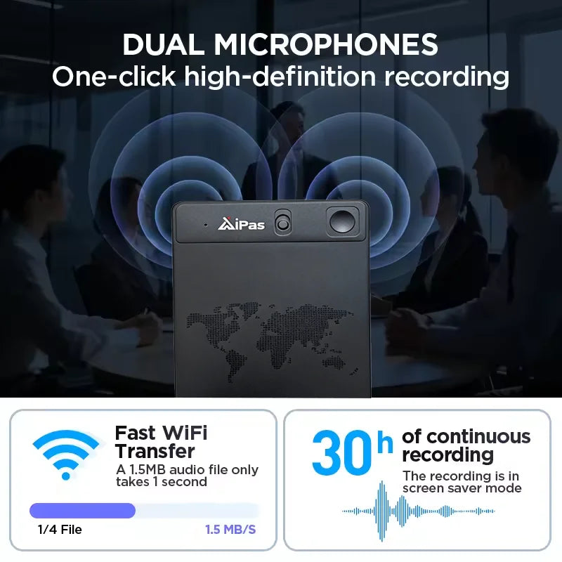 New Long Range Recorder 64GB 6000H Recording Time Dual