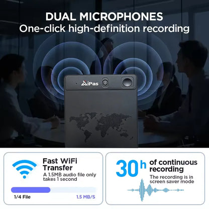 New Long Range Recorder 64GB 6000H Recording Time Dual