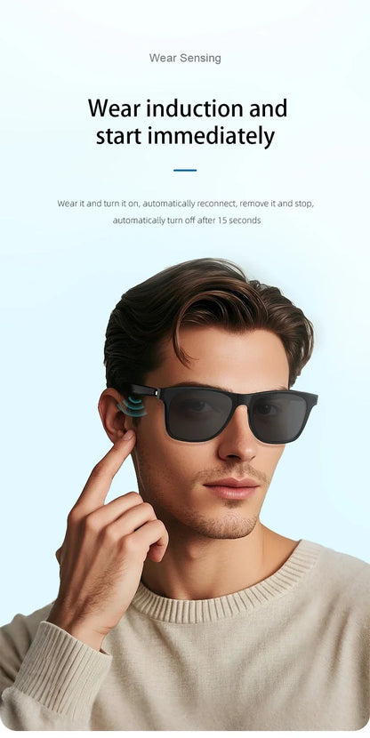Smart Glasses  Remote Shoot Bluetooth Sunglasses AI Voice