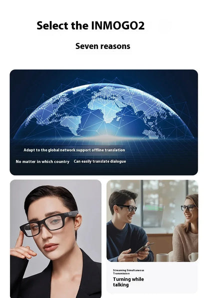 INMO Go2 Smart AR Translation Glasses Wireless AI Assistant
