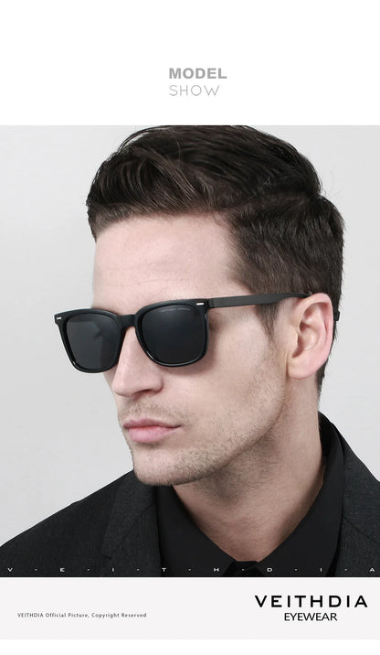 VEITHDIA Fashion Vintage Polarized Sunglasses for Men and Women