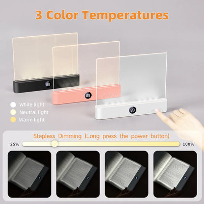 LED Flat Panel Book Light Eye Protection Night Vision
