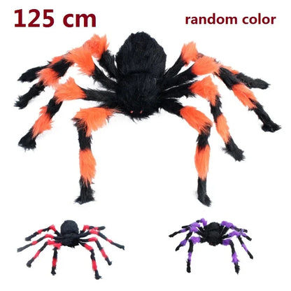 Halloween Plush Simulation Spider Colorful Black Ghost House