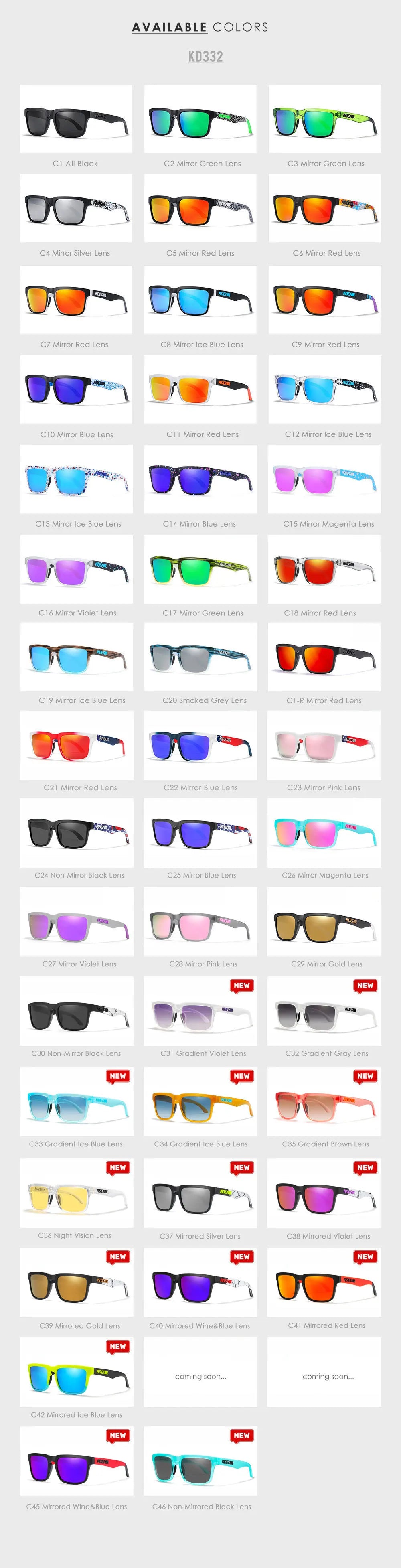 Kdeam Polarized Sunglasses for Men Women Eyewear