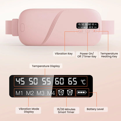 Electric Heating Pad Menstrual Cramp Massager Belt Women