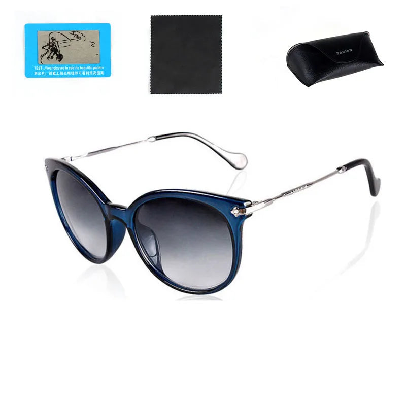 TAGION Fashion Unisex Cat Eye Plastic Frame Sunglasses