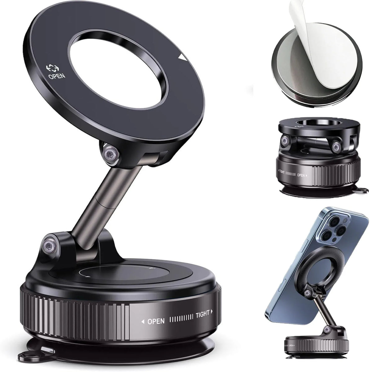 Magnetic Suction Cup Phone Mount for Magsafe 360° Adjustable