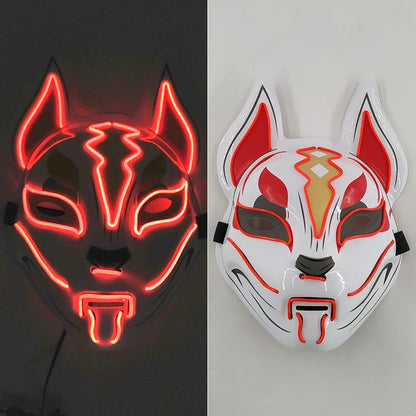Glowing  Demon Slayer Mask Cosplay Japanese Cartoon