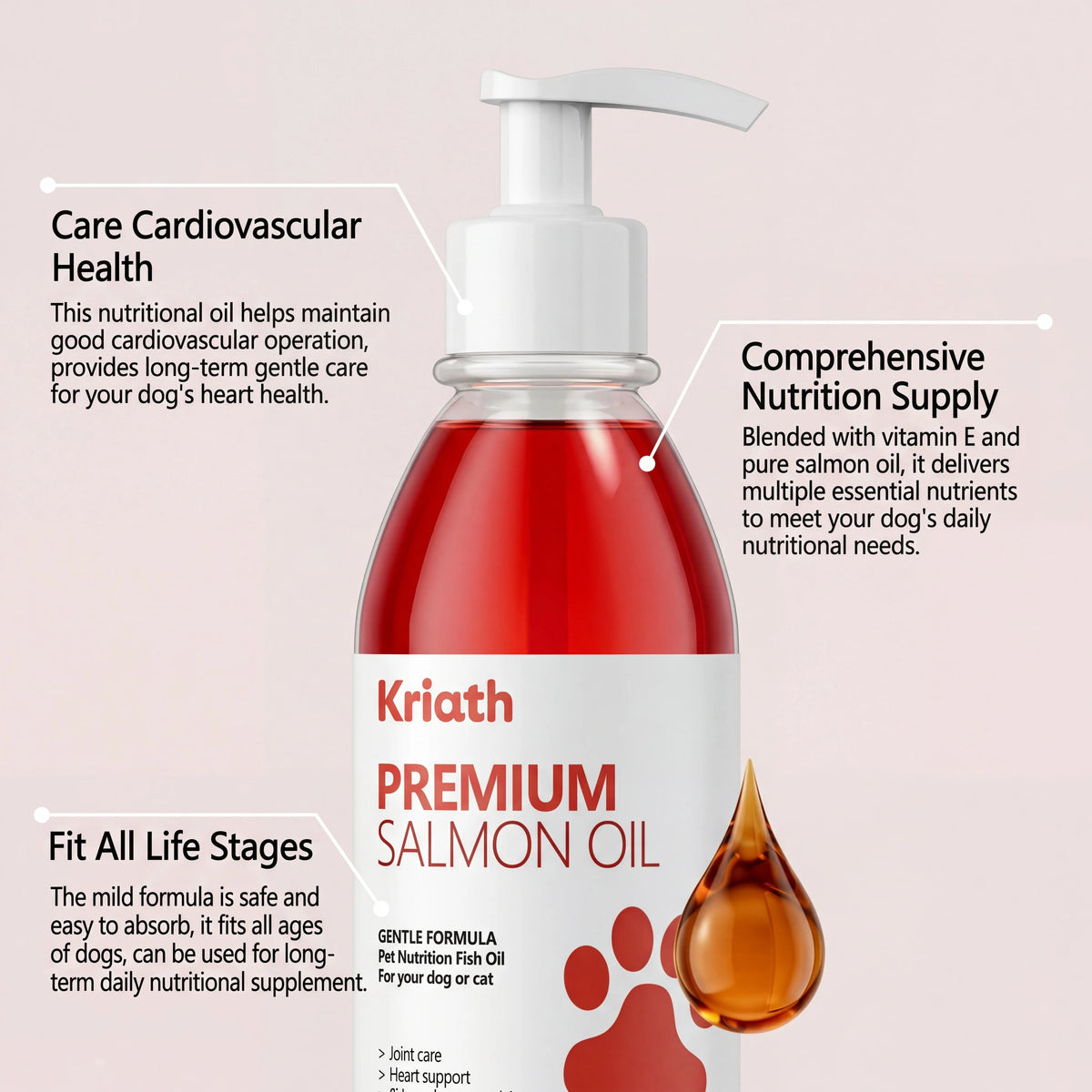 100ml Pure Salmon Oil for Dogs and Cats Omega