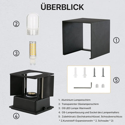 Modern LED Wall Lamp Waterproof IP65 Aluminum LED Wall Light