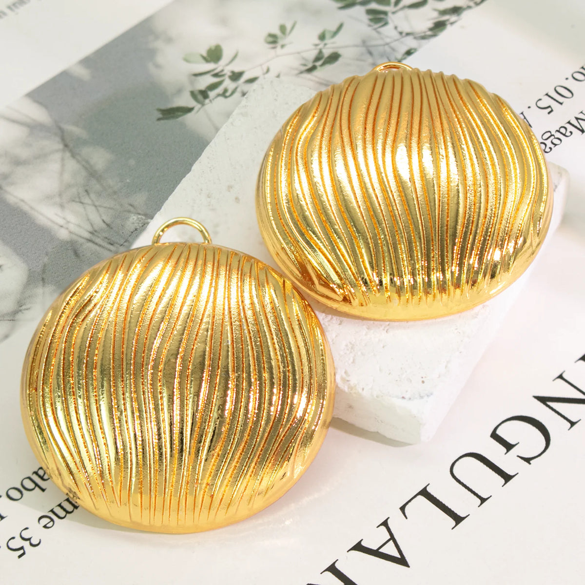 Hemispherical  Earrings Round Punk Geometric Style Jewelry