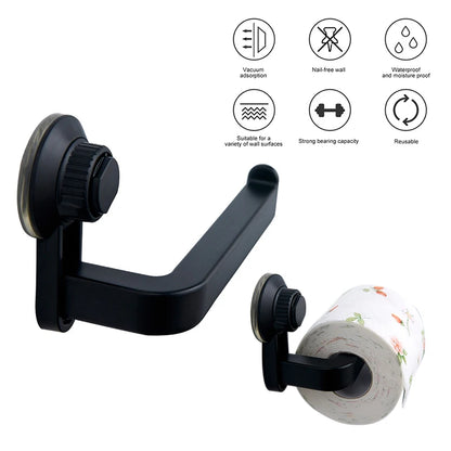 Suction Cup Toilet Paper Holder Wall Mount No Punching
