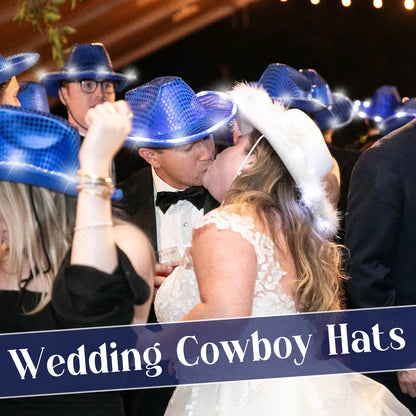 LED Cowboy Hats Wedding Hats Bulk Light up Cowboy Hats