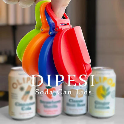 Portable Soda Can Lid Silicone Straw Soda Can Lid Reusable