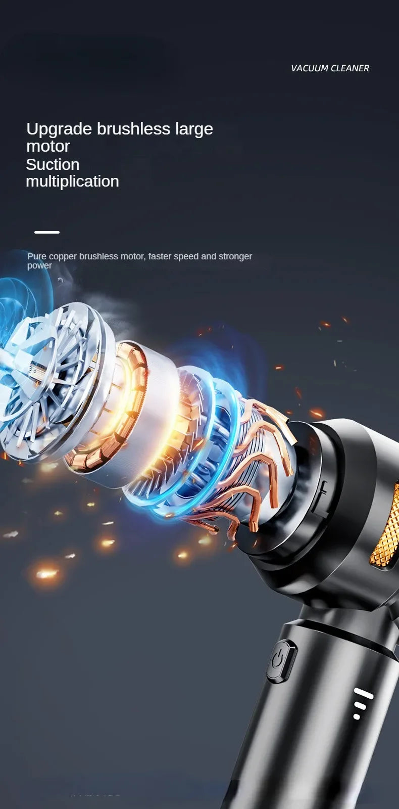 Car Vacuum Cleaner Wireless Mini Handheld for Car